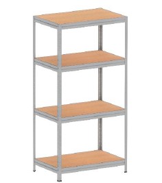 ESTANTE PESADA 1850x400 QUATRO PRATELEIRAS EM MADEIRA