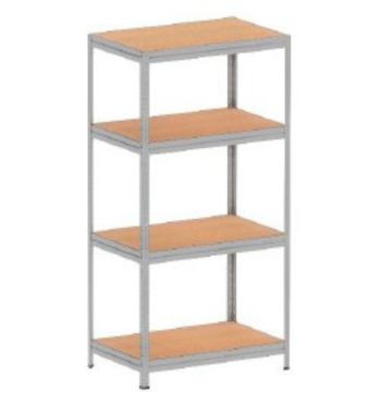 ESTANTE PESADA 1850x400 QUATRO PRATELEIRAS EM MADEIRA