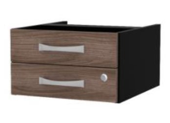 GAVETEIRO AÉREO 02 GAVETAS P25 PÉ PAINEL