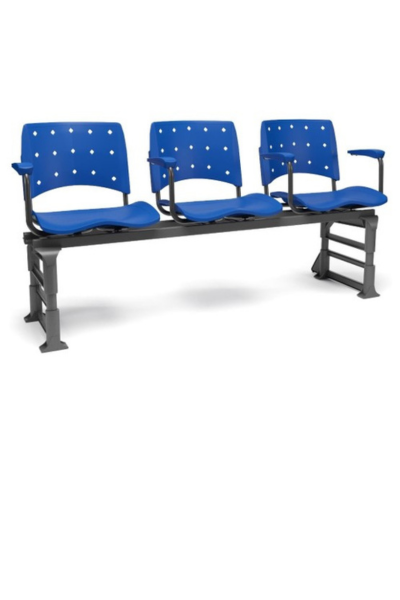 LONGARINA ERGOPLAX SECRETÁRIA - PÉ PLÁSTICO