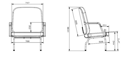 CADEIRA OPERATIVA PLUS SIZE DIÁLOGO 4 PÉS - Imagem 2