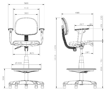 CADEIRA OPERATIVA PLUS SLIM SECRETÁRIA CADCAIXA - Imagem 2