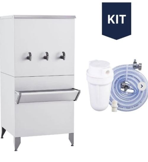 BEBEDOURO INDUSTRIAL AQUAMAX 100 LITROS INOX [KIT]