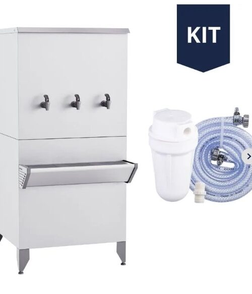 BEBEDOURO INDUSTRIAL AQUAMAX 100 LITROS INOX [KIT]
