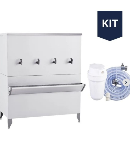 BEBEDOURO INDUSTRIAL AQUAMAX 200 LITROS INOX [KIT]
