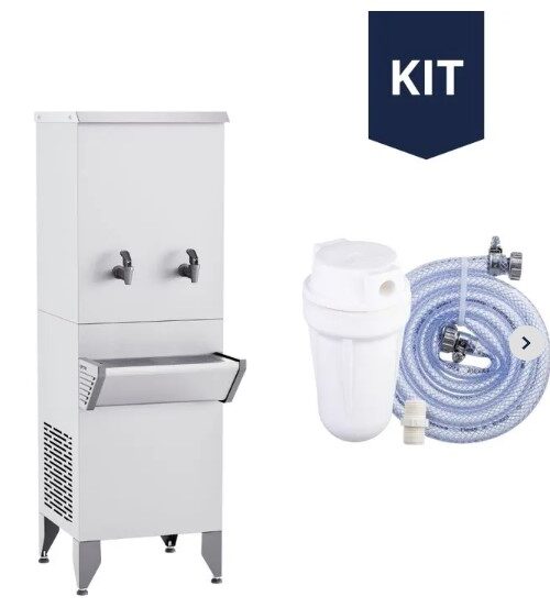 BEBEDOURO INDUSTRIAL AQUAMAX 25 LITROS INOX [KIT]