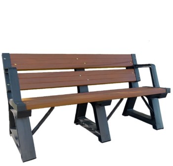 BANCO PREMIUM EM MADEIRA PLÁSTICA - 2 LUGARES