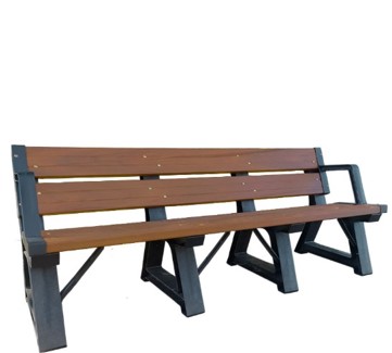 BANCO PREMIUM EM MADEIRA PLÁSTICA - 3 LUGARES