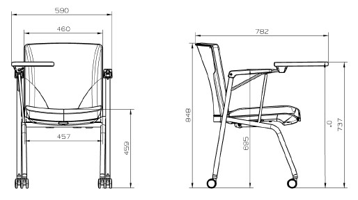 CADEIRA DE TREINAMENTO AUDIPLAX - Imagem 5