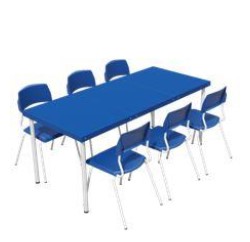 Conjunto Refeitório Retangular