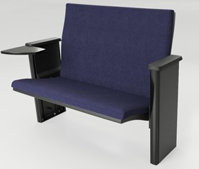 AUDITÓRIO PLUS OBESO COM PRANCHETA E REVESTIMENTO EM TECIDO CREPE OU LAMINADO